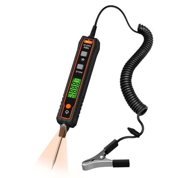 Porometisto VT01A Smart Automotive Circuit Tester, 0.8-100V DC Voltage Tester Pen, Electrical System Test Light with Continuity Buzzer & Flashlight for Car Truck Motorcycle Circuit Diagnosis