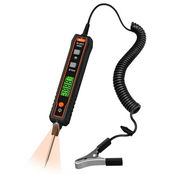 Porometisto VT01A Smart Automotive Circuit Tester, 0.8-100V DC Voltage Tester Pen, Electrical System Test Light with Continuity Buzzer & Flashlight for Car Truck Motorcycle Circuit Diagnosis