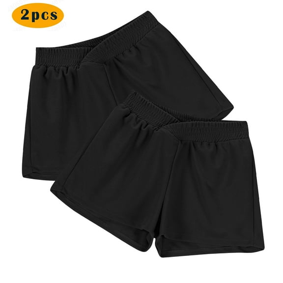 POROPL 2 Pack Women Shorts Casual Sports Shorts Waist Exposed Navel Sports Short