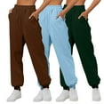 thumbnail image 1 of POROPL 3 Pack Womens Sweatpants Joggers Hiking Athletic Comfy Pants Size S-XXL, 1 of 4