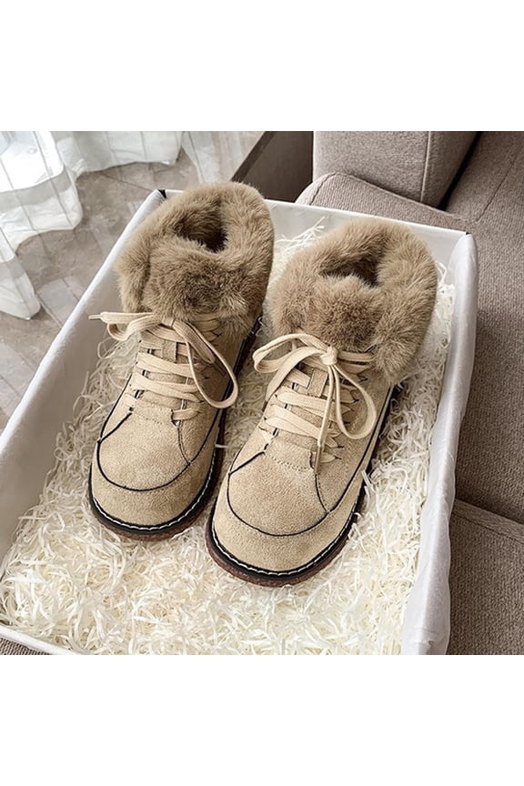 Ankle Boots for Women Winter Non Slip Fleece Warm Skiing Shoes,Boots Size 4.5