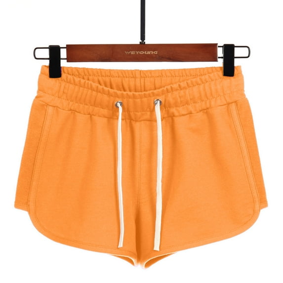POROPL Athletic Shorts Women Cotton Summer Fashion High Waist Elastic Waist Casual Sports Shorts with Pockets