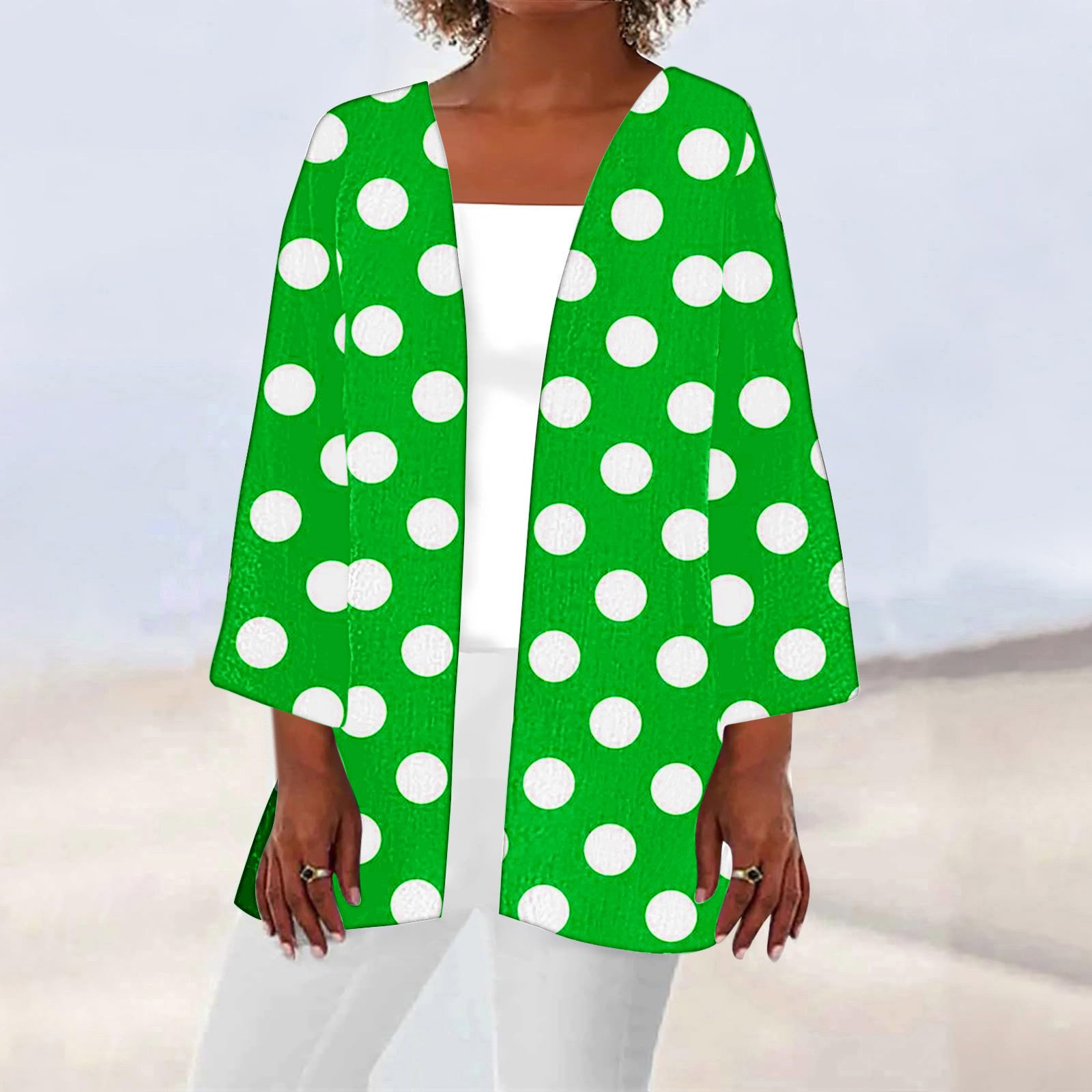 POROPL Cardigan for Women Long Cardigan Sweaters Printing Loose Cover