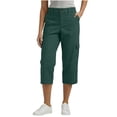 thumbnail image 1 of POROPL Cargo Capris for Women,Chino Zip Fly & Button Closure Pants with Pockets Straight Leg Cropped Pants, 1 of 8