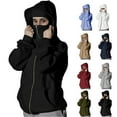 thumbnail image 1 of POROPL Balaclava Hoodies Sweatshirts for Women Zip Up(Double Hooded) with Mask Windproof Coat, 1 of 9