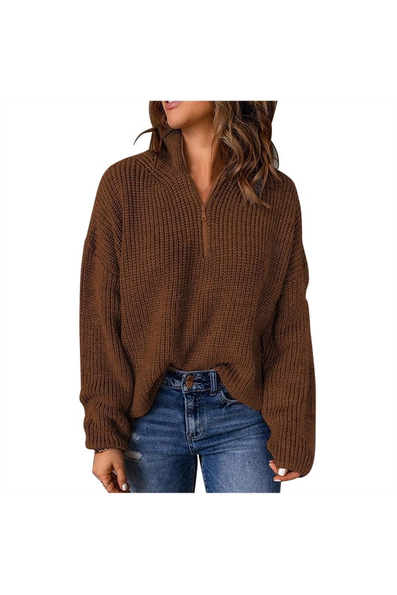 Fall Sweaters for Women 2025 Long Sleeve V-Neck Sweater Casual Blouse Top Pullover Size S-XXL