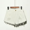 thumbnail image 1 of POROPL Jean Shorts for Women Denim Fashion High Waist Elastic Waist Shorts with Pockets Button Short, 1 of 3