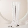 thumbnail image 1 of POROPL Knee High Boots for Women Fashion Chunky Zip Up Shoes,Womens Boots Size 4.5, 1 of 4