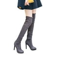thumbnail image 1 of POROPL Knee High Boots for Women Winter Fall High Heel Suede Shoes,Boots for Saving Size 6.5, 1 of 6