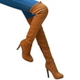thumbnail image 1 of POROPL Knee High Boots for Women Winter Fall High Heel Suede Shoes,Boots for Saving Size 9.5, 1 of 4