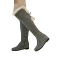 thumbnail image 1 of POROPL Knee High Boots for Women Winter Fleece Flatknight Shoes,Boots for Women Size 6, 1 of 7
