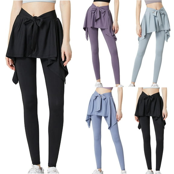 POROPL Leggings for Women High Waisted Tight Lace-Up Leggings with Pockets Yoga Athletic Running Quick-Drying Lace