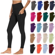 Leggings for Women, Leggings with Pockets for Women Tummy Control Workout Sports Yoga Athletic Leggings Size S-3XL