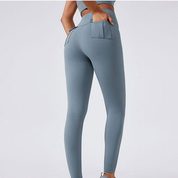 POROPL Leggings with Pockets for Women High Waisted Cargo Leggings Yoga Athletic Workout Running Size S-XXL