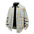 thumbnail image 1 of POROPL Mens Button Down Shirts Long Sleeve Plaid Shirts Blouses Tops with Pockets, 1 of 3