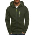 thumbnail image 1 of POROPL Mens Hoodies Pullover,Men Casual Solid Sports Fitness Sweater Cardigan Hooded Long Sleeve Zipper Sweater Jacket, 1 of 8