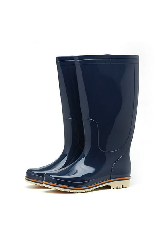 Mens Rain Boots Mid Calf Fashion Winter Rubber Non Slip Outdoor Shoes Boots for Men Size 6