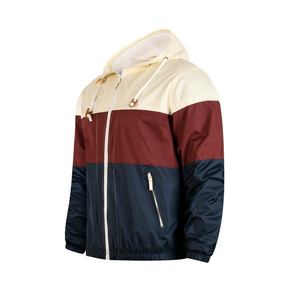 POROPL Mens Rain Jacket Lightweight Hooded Thin Casual Outdoor Windbreaker Jacket