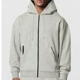 thumbnail image 1 of POROPL Mens Zipper Hoodie Cotton Long Sleeve Sweatshirt with Pockets Casual Sports Plain Sweatshirts, 1 of 8