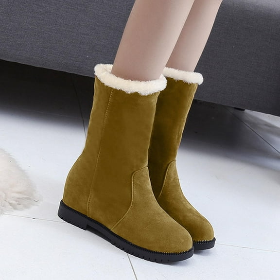 POROPL Mid Calf Boots for Women Retro Shoes,Womens Boots Size 6.5