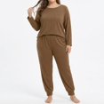 thumbnail image 1 of POROPL Pajamas for Women Plus Size,Long Sleeve Tops and Jogger Pants Sleepwear Loungewear Sizes XL-5X, 1 of 6