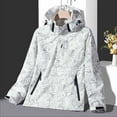 thumbnail image 1 of POROPL Plus Size Rain Jacket for Women Waterproof Hooded Zipper Casual Outdoor Windbreaker Jacket, 1 of 7