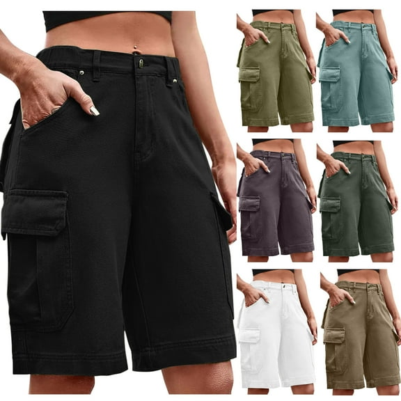 POROPL Shorts for Women Casual Shorts with Pockets