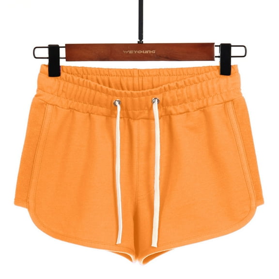 POROPL Shorts for Women Cotton Summer Fashion High Waist Elastic Waist Casual Sports Shorts with Pockets