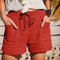 thumbnail image 1 of POROPL Shorts for Women Summer Elastic Waist Stretch Casual Shorts with Pockets, 1 of 7