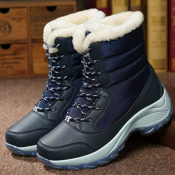 POROPL Snow Boots For Women Thick Soled High Top Velvet Warm Non Slip Shoes Boots for Saving