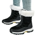 thumbnail image 1 of POROPL Snow Boots for Women Ankle Winter Fleece Non Slipskiing Outdoor Shoes,Boots for Saving Size 9, 1 of 9