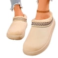 thumbnail image 1 of POROPL Snow Boots for Women,Winter Warm Faux Fur Lined Slip On Ankle Boots Non Slip Casual Shoes, 1 of 8