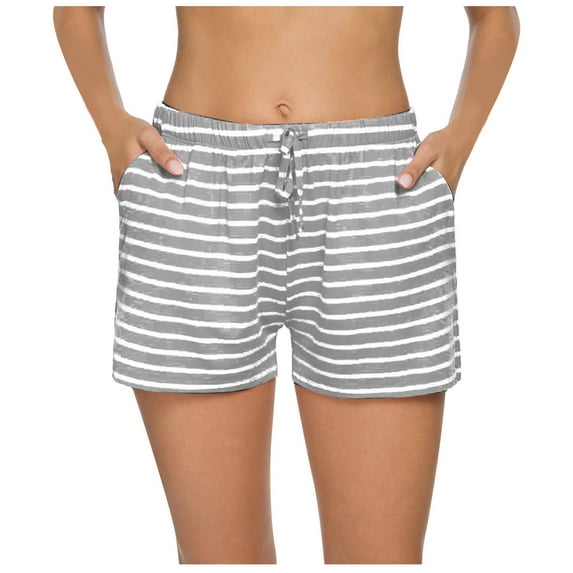 POROPL Summer Shorts for Women Elastic Waist Casual Shorts with Pockets