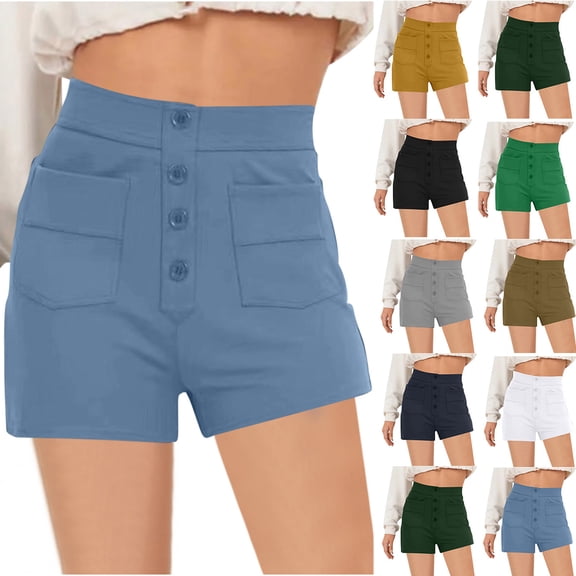 POROPL Summer Shorts for Women High Waist Stretch Wide Leg Shorts