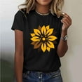 thumbnail image 1 of POROPL Sunflower Shirts for Women Cotton T Shirts for Women Short Sleeve Tee Tops, 1 of 5