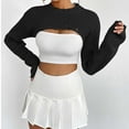 thumbnail image 1 of POROPL Sweaters for Women Long Sleeve Crew Neck Cropped Sweater Knitted Blouse Top Size S-XXL, 1 of 4