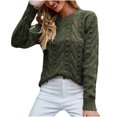 thumbnail image 1 of POROPL Sweaters for Women Long Sleeve Crew Neck Sweater Knitted Top Pullover Size S-XXL, 1 of 8