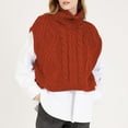 thumbnail image 1 of POROPL Sweaters for Women Sleeveless High Neck Sweater Oversized Knitted Size S-XL, 1 of 4