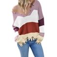 thumbnail image 1 of POROPL Sweaters for Women Trendy V-Neck Sweater Casual Size S-3XL, 1 of 7
