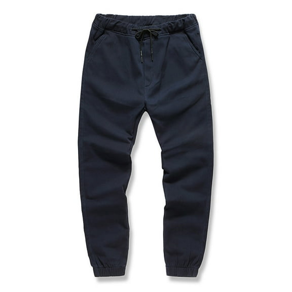 POROPL Sweatpants Men Cotton Cargo Elastic Bottom Pants Size S-3XL