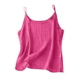 thumbnail image 1 of POROPL Tank Tops Womens Cotton Linen Spaghetti Strap Sleeveless Camisole Summer Tops Size S-5XL, 1 of 6