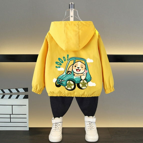 POROPL Toddler Rain Jacket with Hood Lightweight Spring Thin Casual Windbreaker Jacket