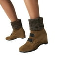 thumbnail image 1 of POROPL Wide Calf Boots for Women Ankle Winter Wedge Shoes,Boots Size 7.5, 1 of 4