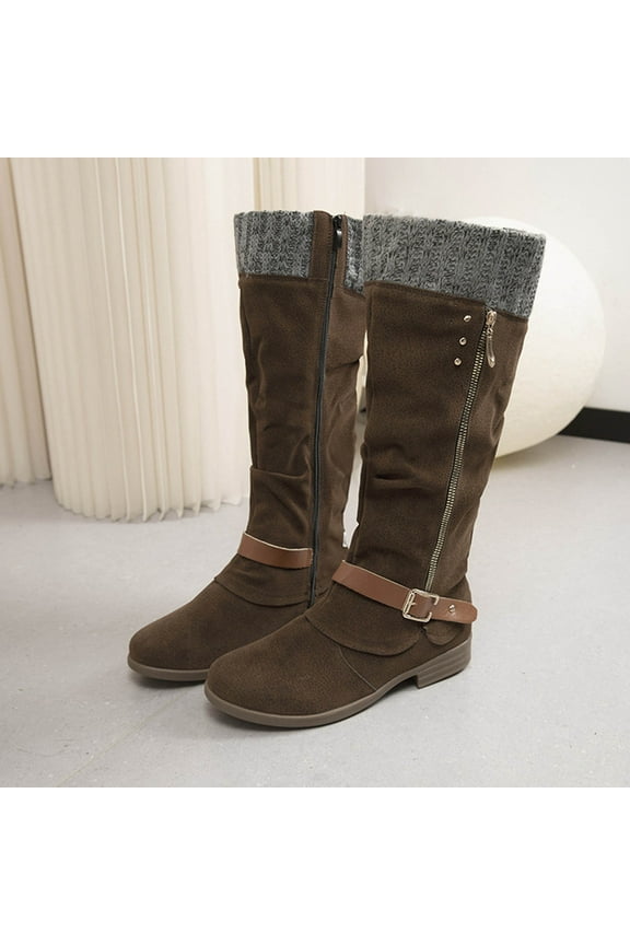 Wide Mid-Calf Boots for Women Riding Boots Riding Hiking Boots Women Running Shoes Womens Couples Christmas for Spring Boots for Clearence