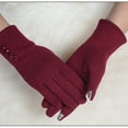 thumbnail image 1 of POROPL Winter Gloves For Women's Thick Warm Gary Deerskin Velvet Winter Touches Screen Gloves, 1 of 2
