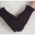 thumbnail image 1 of POROPL Winter Gloves For Women's Thick Warm Gary Deerskin Velvet Winter Touches Screen Gloves, 1 of 3