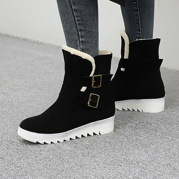 POROPL Winter Snow Boots for Women Ankle Fashion Winter Furry Warm Shoes,Boots for Saving Size 9