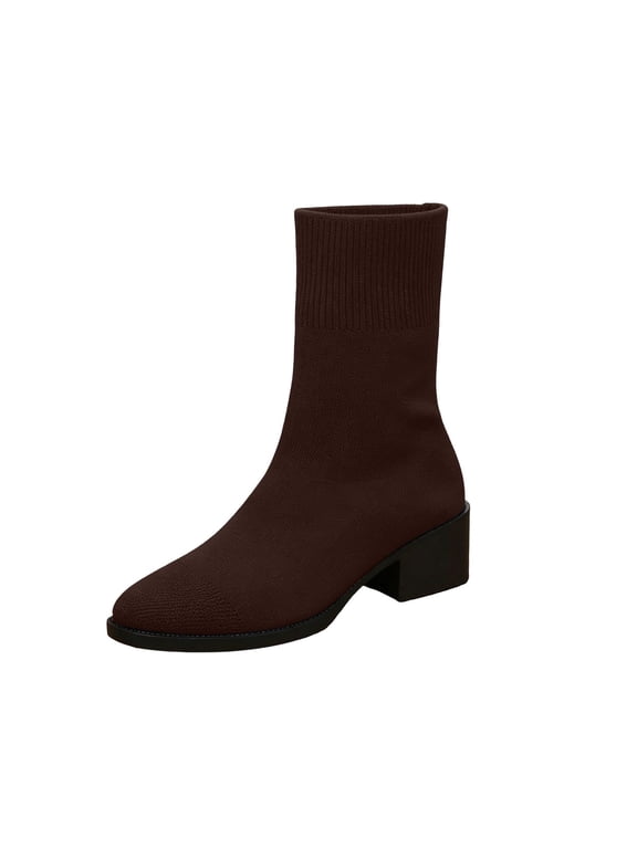 Women Boots,Sock Boots Stretch Knit Booties Slip-On Ankle Boots for Women
