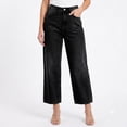 thumbnail image 1 of POROPL Women Jeans,Wide Leg High Waisted Jeans Casual Loose Fit Denim Pants with Pockets, 1 of 3
