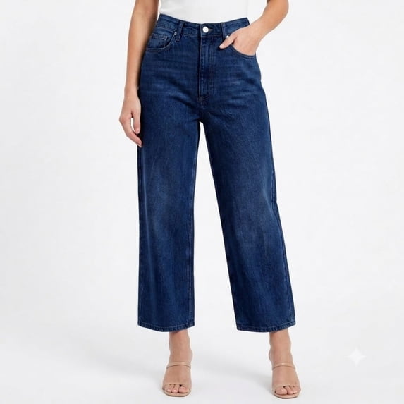 POROPL Women Jeans,Wide Leg High Waisted Jeans Casual Loose Fit Denim Pants with Pockets